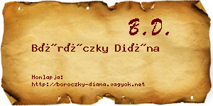 Böröczky Diána névjegykártya