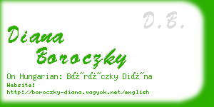 diana boroczky business card